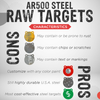 Dragon Targets 8" x 3/8" Raw Gong AR500 Steel Shooting Target