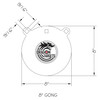Dragon Targets 8" x 1/2" Gong AR500 Steel Shooting Target 1/2" Thick