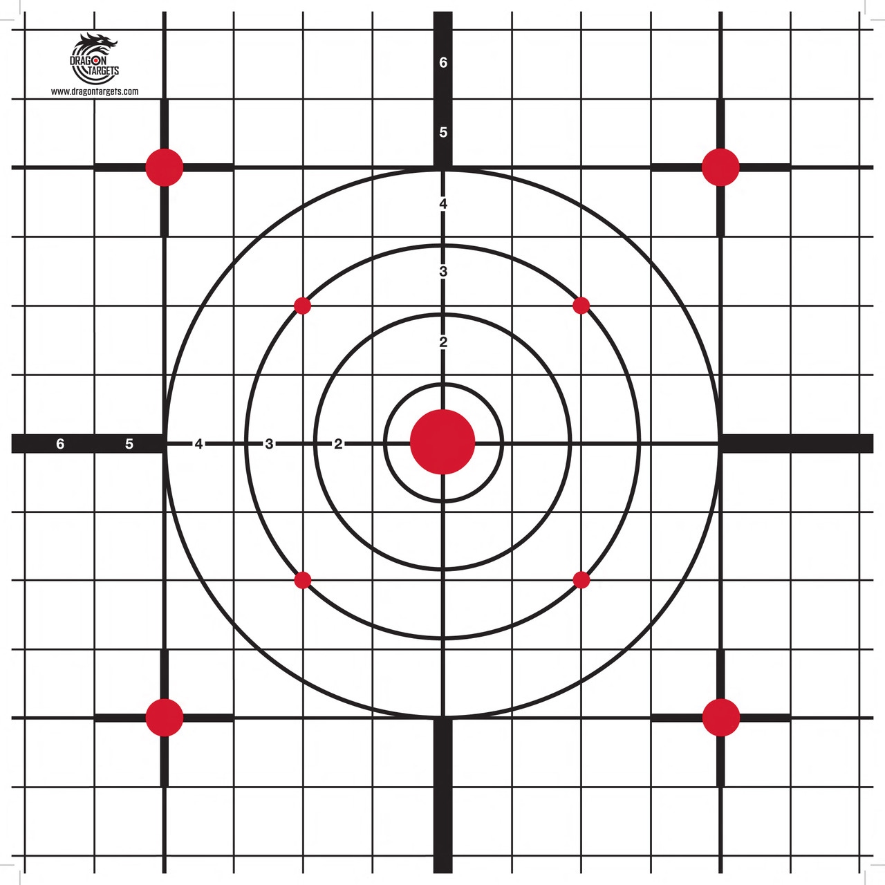 Dragon Targets 12" X 12" Sight-in Paper Targets