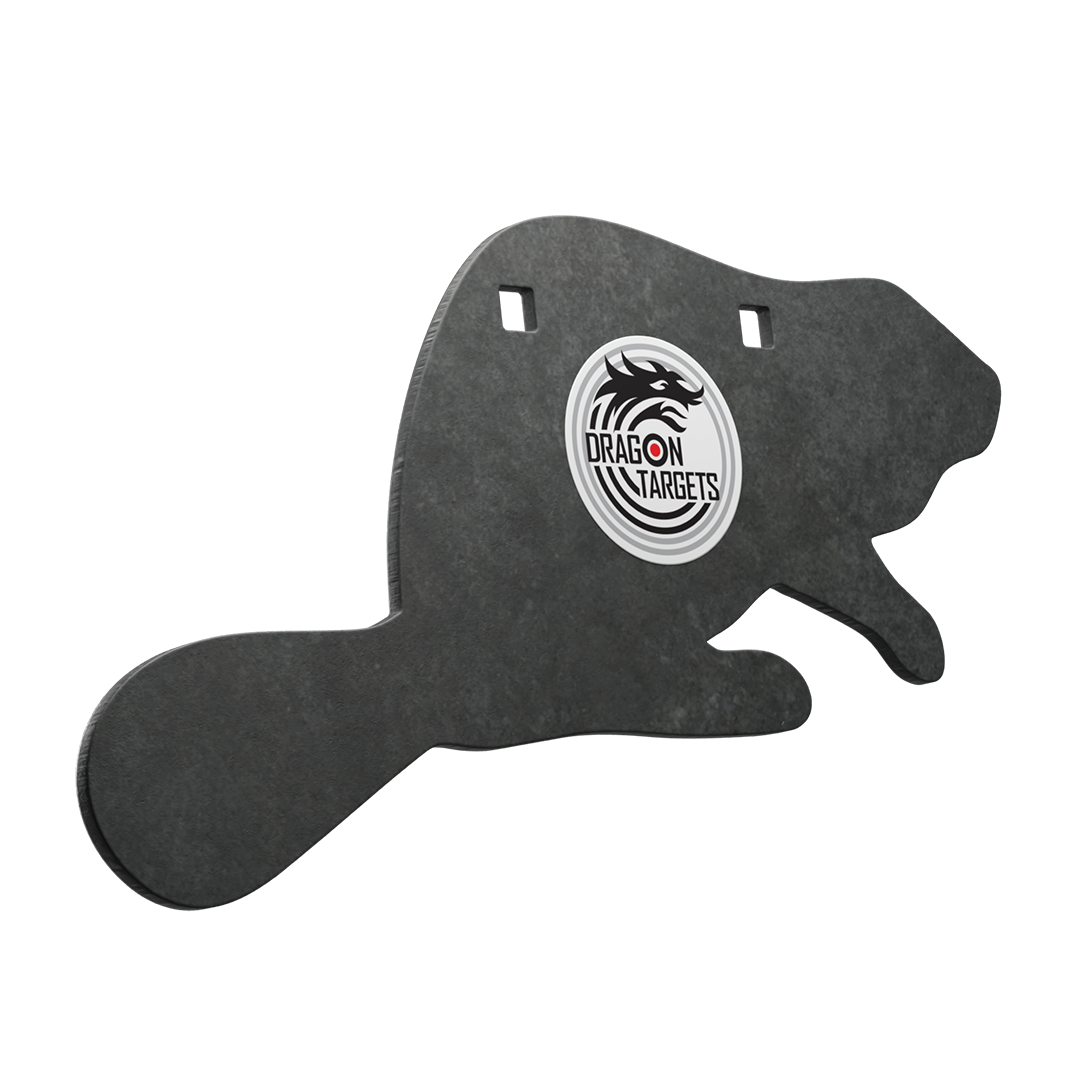Dragon Targets Beaver 1/4" A36 Steel Rimfire Shooting Target (Unpainted)