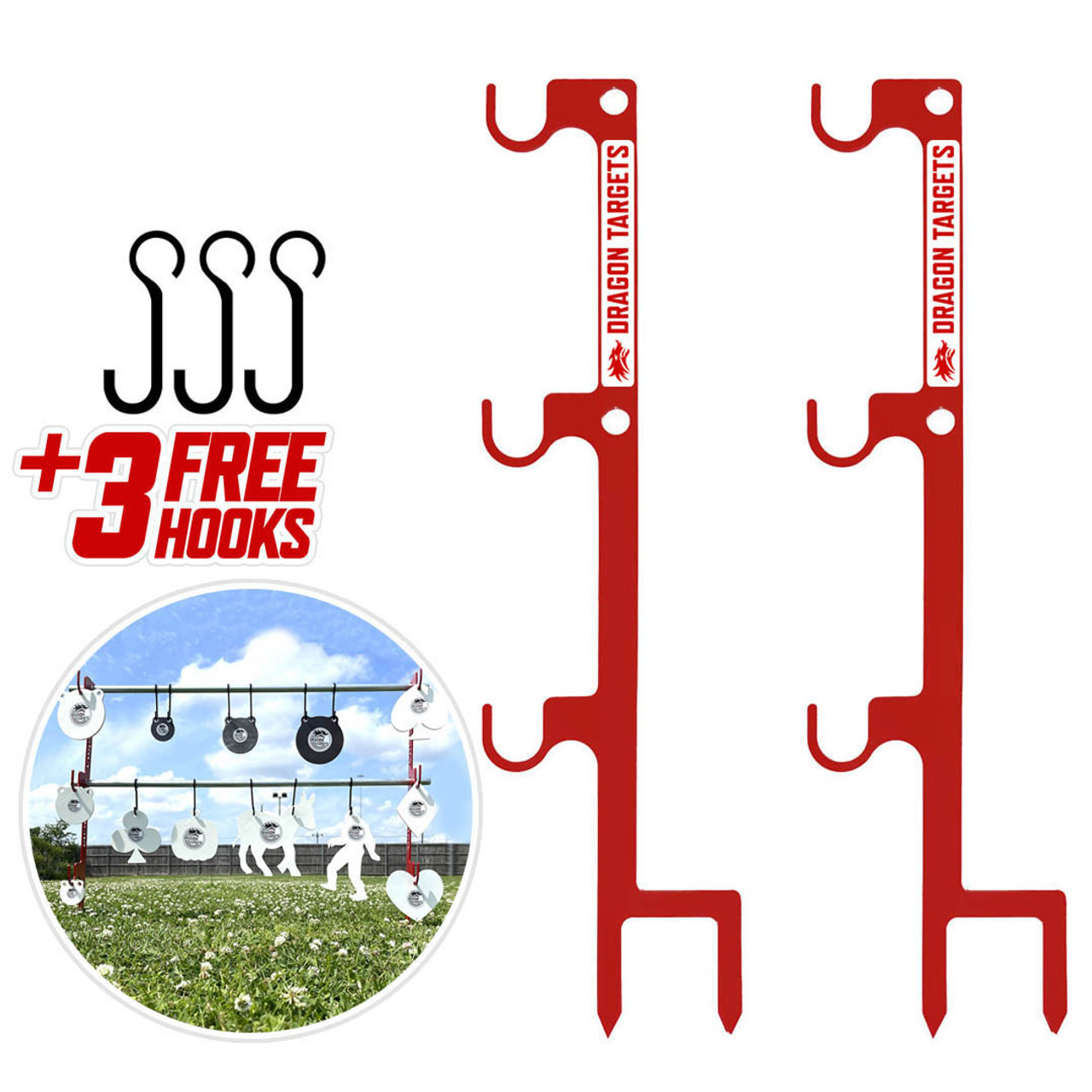 Dragon Targets XL Stomp-N-Shoot 47" Shooting Stand Set