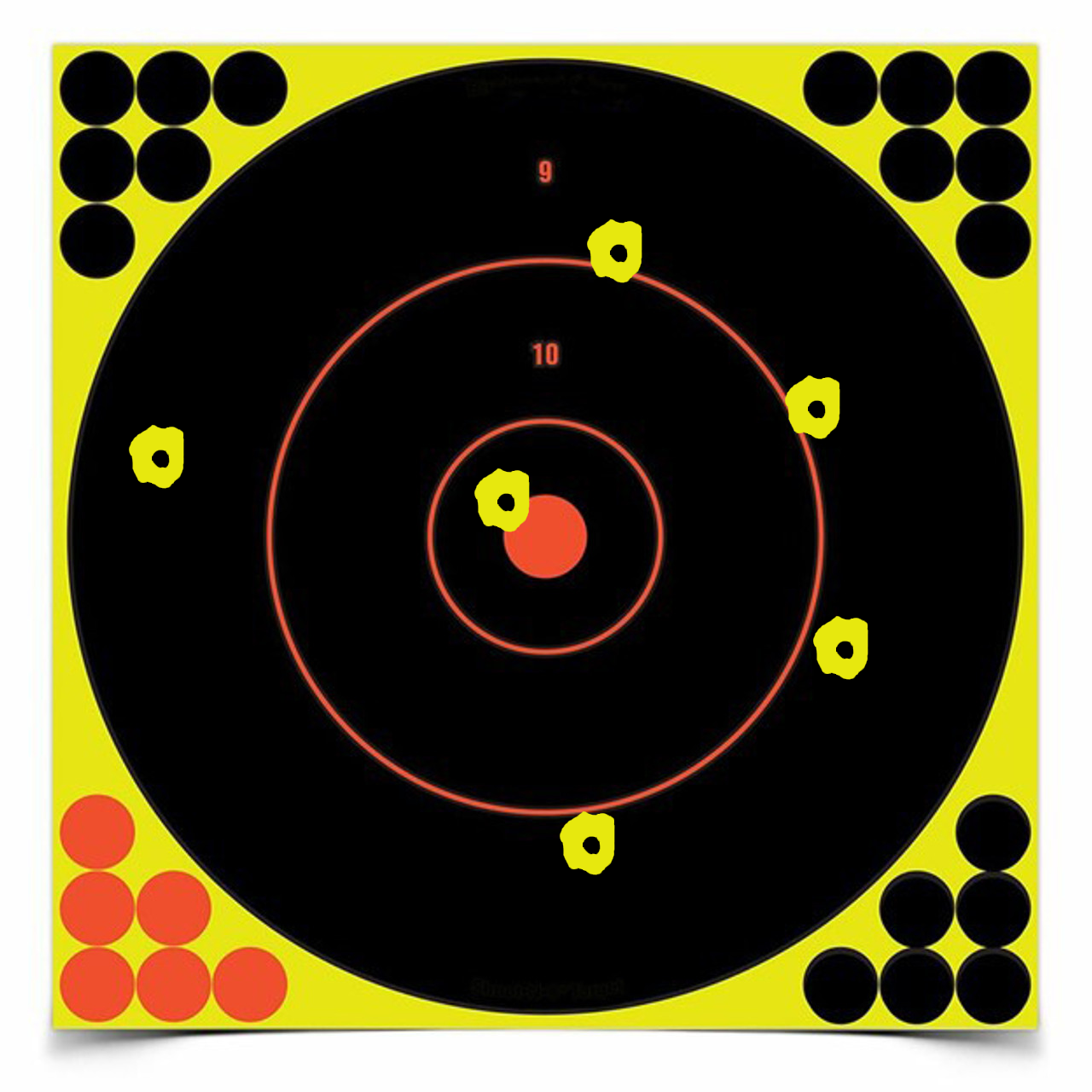 12" X 12" Reactive Bulls-Eye Splattering Targets (50 PACK) 12" X 12" Reactive Bulls-Eye Splattering Targets (50 PACK)
