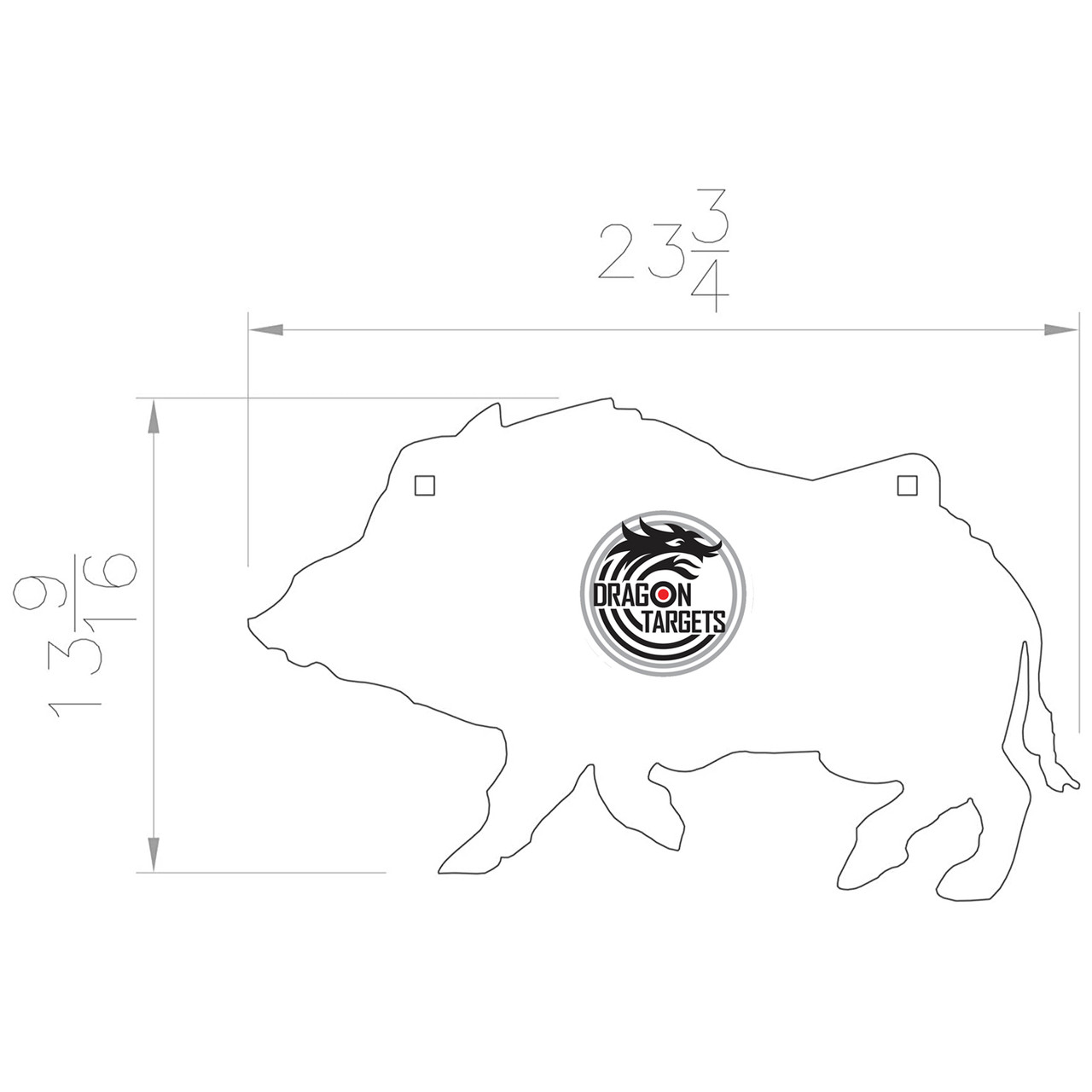 Dragon Targets Hog 3/8" AR500 Steel Shooting Target