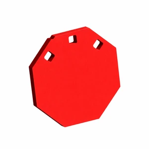 Irregular Octagon 6" X 3/8" AR500 Steel Target