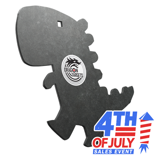 Dragon Targets Dinosaur 1/4" A36 Steel Rimfire Shooting Target (Unpainted)