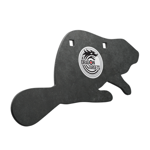 Dragon Targets Beaver 1/4" A36 Steel Rimfire Shooting Target (Unpainted)