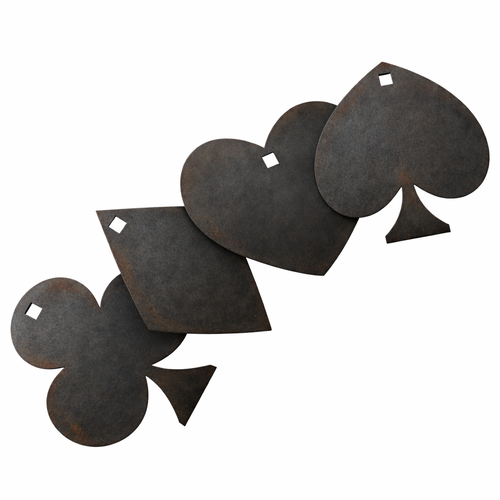 Irregular Rimfire Poker Set A36 Steel Shooting Targets (Unpainted)