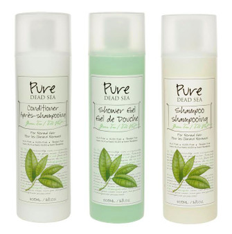 Pure Dead Sea Grean Tea Shampoo and Conditioner Kit take a great care of your hair and skin