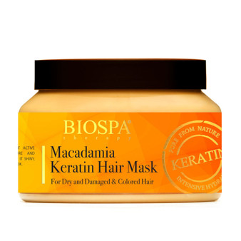 Bio Spa Macadamia Keratin Hair Mask for dry damaged colored hair