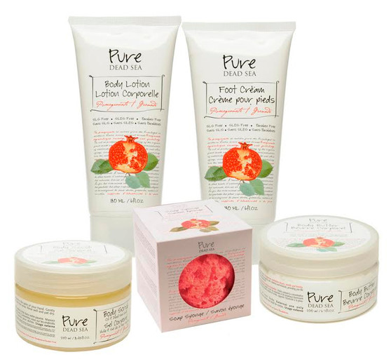 Pure Dead Sea Pomegranate Body Products kit takes perfect care of your skin