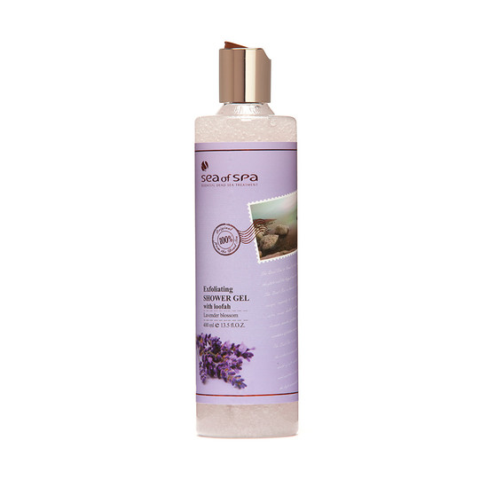 The exfoliating Dead-Sea Sea of Spa Lavender Blossom Shower Gel by SEA of SPA contains loolah mikro elements and Dead-Sea salt. Those and other unique Sea of Spa Lavender Blossom Shower Gel ingredents deeply cleanses the skin and narrows the pores.