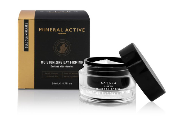 Dead-Sea Satara Mineral Active Moisturizing Day Firming cream contains Dead-Sea minerals and hyaluronic acid. Satara Moisturizing Day Firming cream forms a continuous protection that keeps the skin from losing its natural moisture.