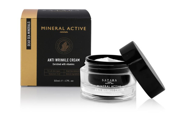 Dead-Sea Satara Mineral Active Anti Wrinkle Cream is made to eliminate and prevent the emergence of facial wrinkles. Satara Mineral Active Anti Wrinkle Cream is enriched with vitamins, unique Dead-Sea minerals and hyaluronic acid.