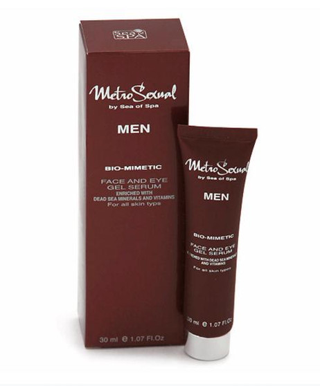 Dead-Sea SEA of SPA Metrosexual Face & Eye Gel Serum gently penetrates into the deep layers of male facial epidermis around the eyes and provides intensive moisture saturation of the skin. The SEA of SPA Metrosexual Face & Eye Gel Serum moisturizes and nourishes the skin while providing it the original smell of men's perfume "Hermes".