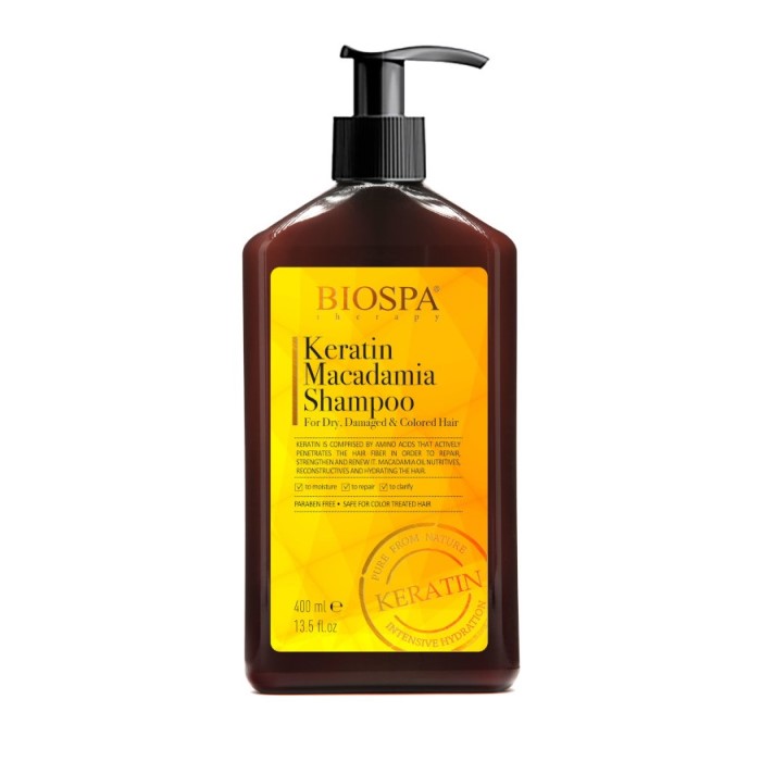 Dead-Sea Keratin Macadamia Shampoo For Dry Damaged Colored Hair