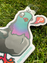 Pigeon vinyl sticker matte detail