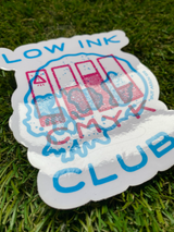 low ink club vinyl sticker gloss detail