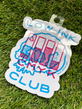 low ink club vinyl sticker lay flat