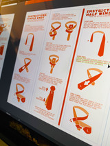 Custom brochure template with example text placed on it. You can see the template line along side of the design layout