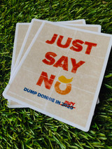 Just say no sticker stack on grass background