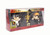 Right quarter angle view of the Cobra Kai 3D foam bag clips set in special packaging