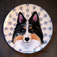 Decorative Plate #2!  Blue Merle Sheltie