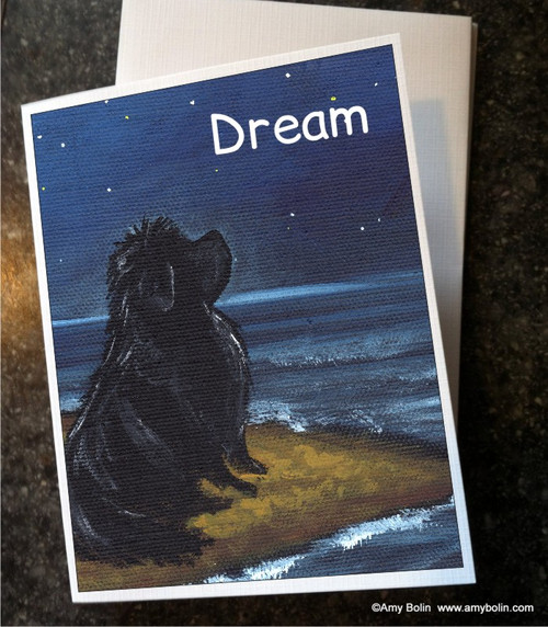 "Dream" Black Newfoundland Note Cards