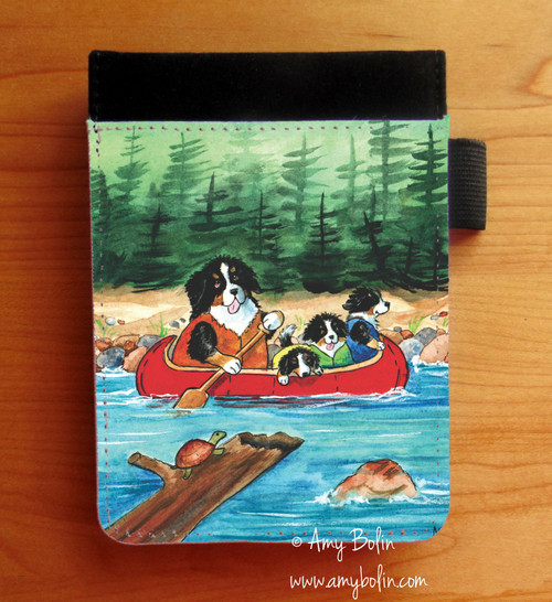 "Berners On The River" Bernese Mountain Dog Notebooks (several sizes available)