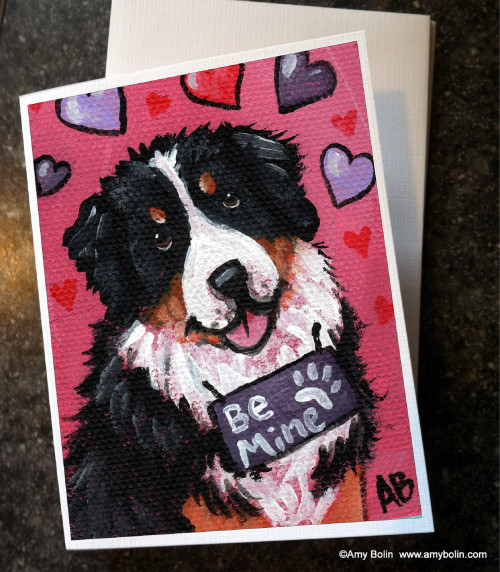 "Valentine: My Valentine" Bernese Mountain Dog Note Cards