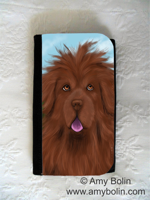 "Shaggy" Brown Newfoundland Large Organizer Wallet