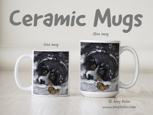 "My First Winter" Bernese Mountain Dog Ceramic Mug 11oz or 15oz