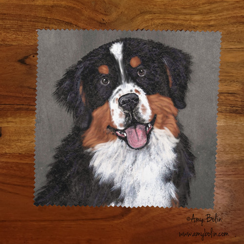 "Freckles" Bernese Mountain Dog Lens Cleaning Cloth