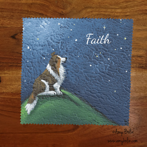 "Faith" Sable Shetland Sheepdog Lens Cleaning Cloth