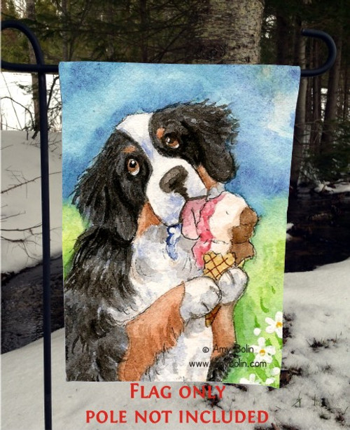 "Make Mine Neapolitan" Bernese Mountain Dog Garden Flag