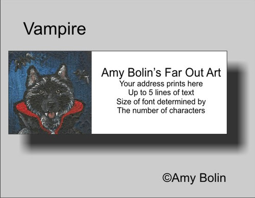 "Halloween: Vampire" Norwegian Elkhound Address Labels