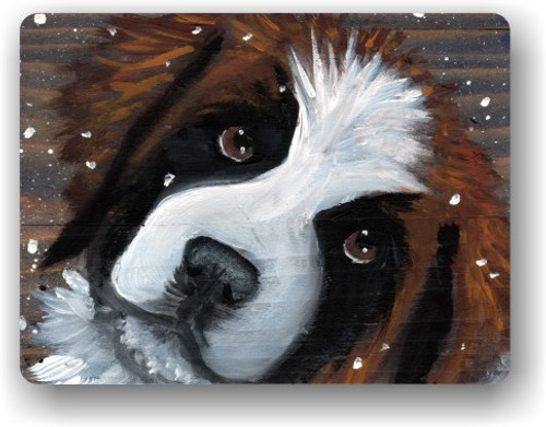 "My First Winter" Saint Bernard Magnet "My First Winter" Saint Bernard Magnet