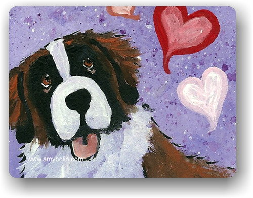 "My Valentine" Saint Bernard Magnet "My Valentine" Saint Bernard Magnet