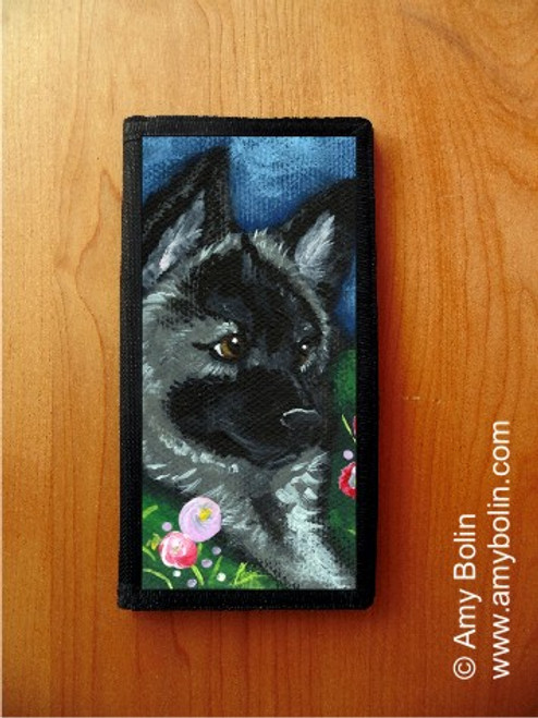 "Mom's Favorite Flower" Norwegian Elkhound Checkbook Cover