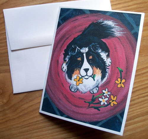 "Be Mine" Tri Color Shetland Sheepdog Note Cards