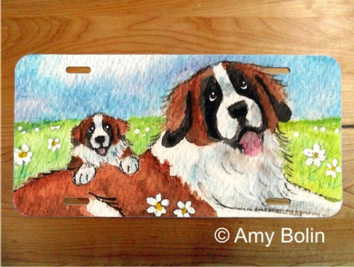 "Mommy & Me" Saint Bernard License Plate