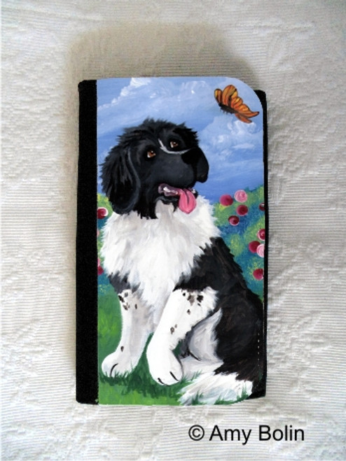 "Spring's Simple Pleasures" Landseer Newfoundland Large Organizer Wallet