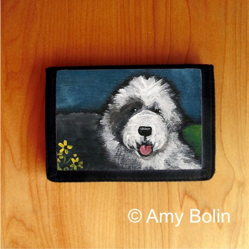 "Toby" Old English Sheepdog Trifold Wallet