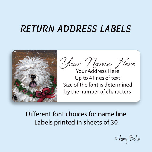 "Christmas Traditions" Old English Sheepdog Address Labels