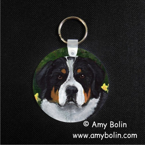 "Piper" Greater Swiss Mountain Dog Keychain