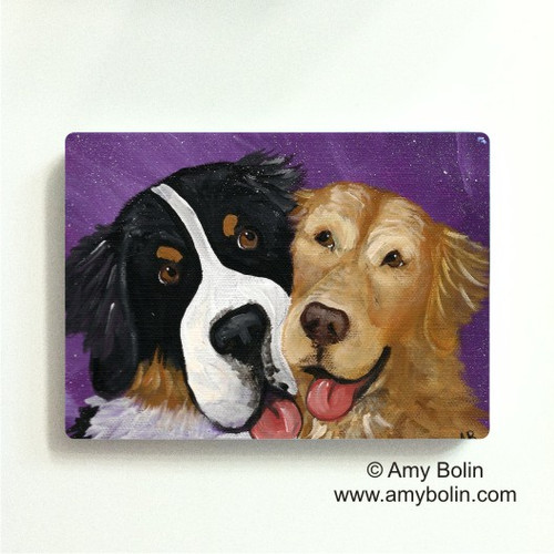 "Be Mine" Bernese Mountain Dog, Golden Retriever Magnet