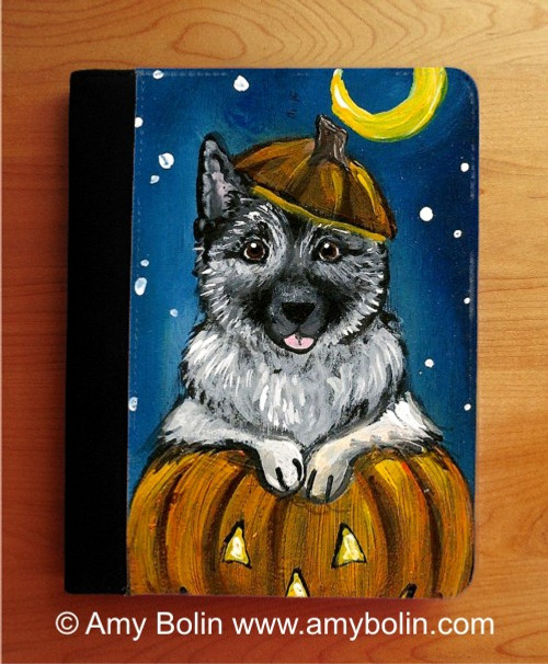 "Happy Howloween" Norwegian Elkhound Notebooks (several sizes available)