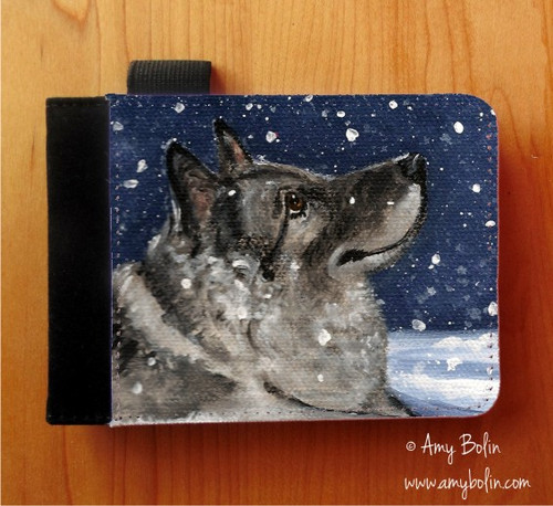 "Senja's Snow Day" Norwegian Elkhound Notebooks (several sizes available)
