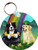 "My Pot O' Gold" Bernese Mountain Dog & Golden Retriever Keychain