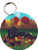 "Happiness Is A Pile Of Leaves" Black Newfoundland Keychain