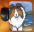 "A Day At The Beach Sable Shetland Sheepdog Mouse Pad